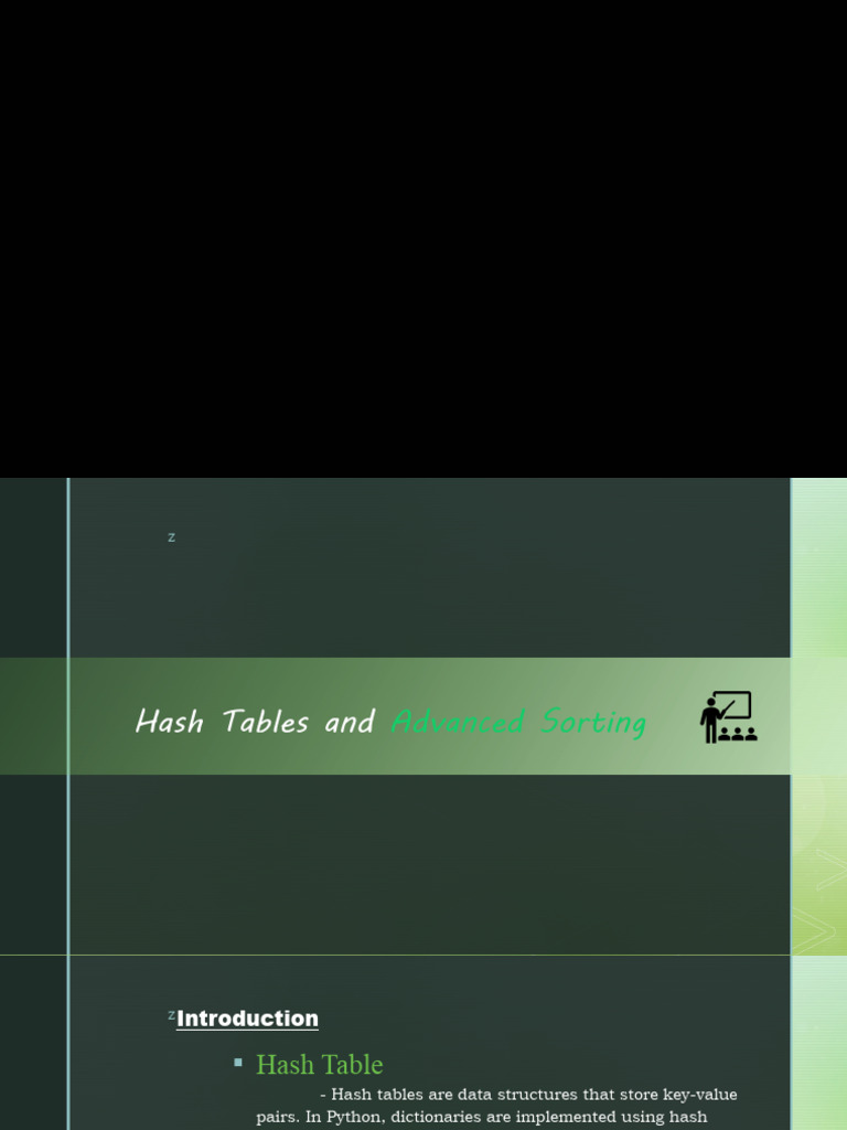 Hash Tables An Advanced Sorting | PDF | Algorithms And Data Structures ...