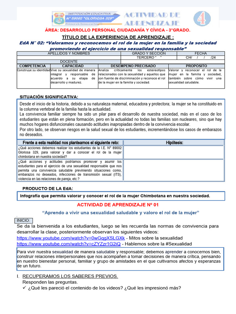 4 Eda 3 DPCC | PDF | La sexualidad humana | Estudios de género