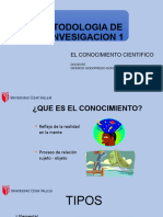 Conocimiento Cientifico y Ciencia 1 Sesión 1