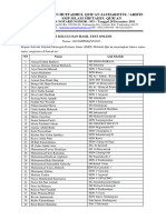 Hasil Tes Masuk Gelombang 1 SMPI MQ