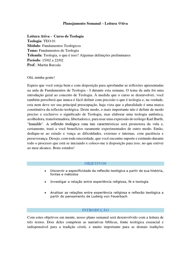 Fundamentos de Teologia - 0121 - 1 | PDF | Teologia | Bíblia