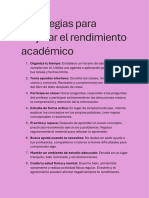 Estrategias para mejorar el rendimiento académico