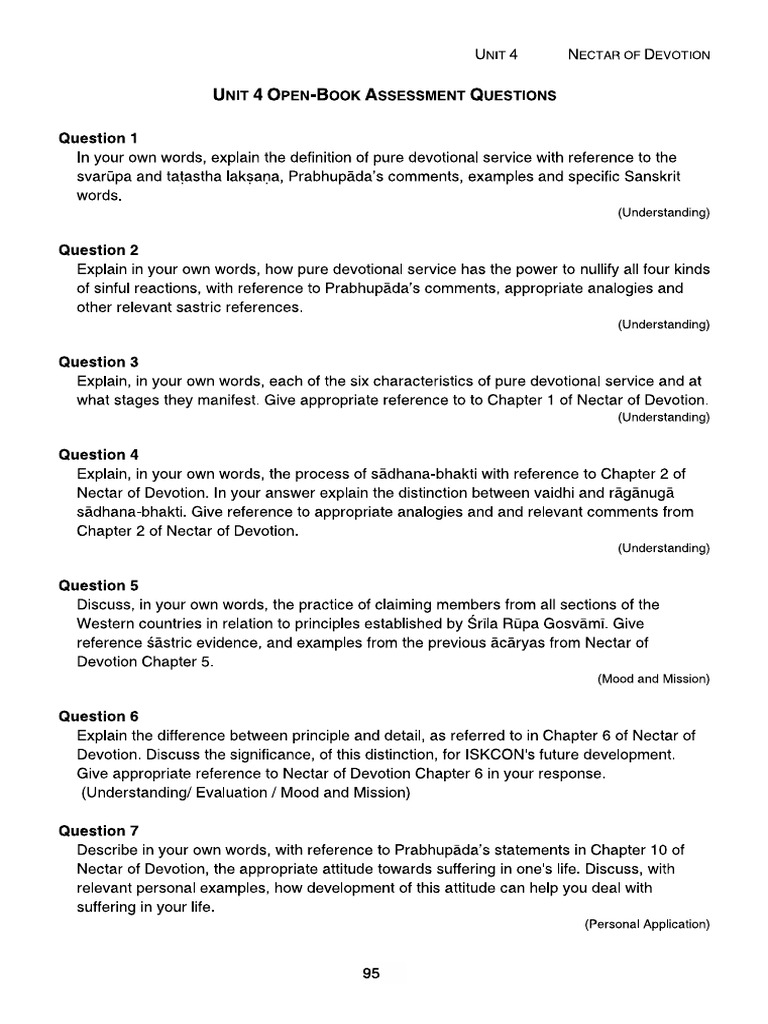 BS NOD Open Book Questions English | PDF