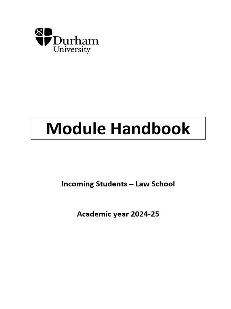 Law School Module Handbook 2024-25 | PDF | Learning | Justice