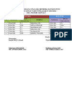 Jadwal Pelaksana Upacara Bendera Dan Kultum