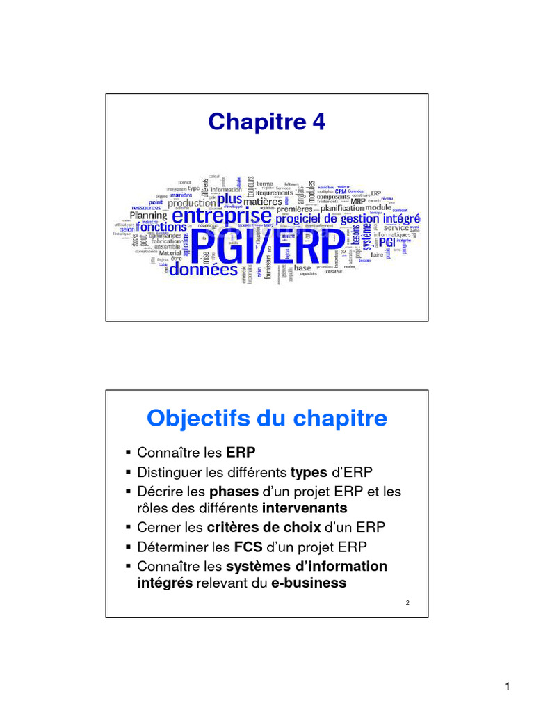 Définition et caractéristiques des ERP | PDF | Progiciel de gestion ...