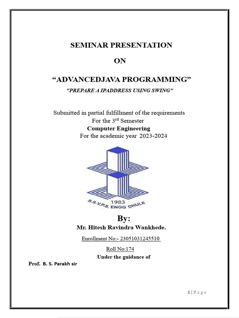 Java IP Address Finder Using Swing | PDF | Java (Programming Language ...