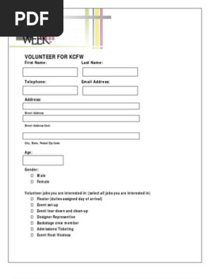 Volunteer Application