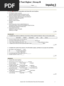 Unit 3 Test Higher B