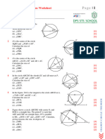 G9, GM, Circle Theorem WorkSheet