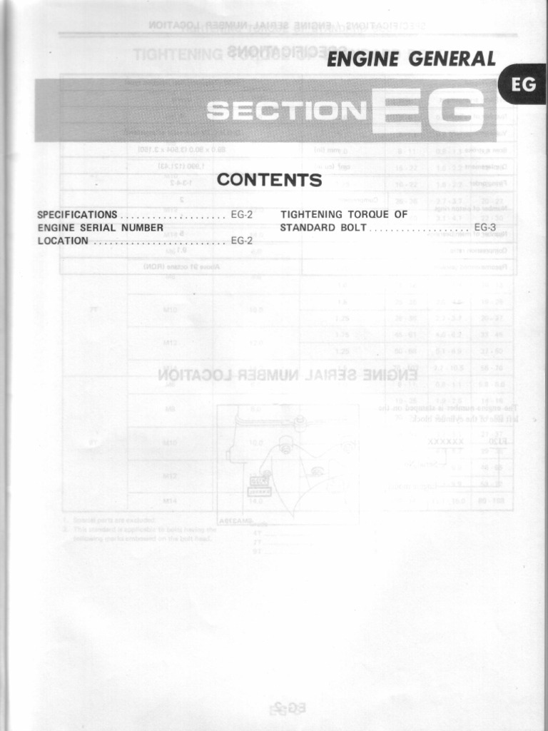 Engine Specifications and Torque Settings | PDF | Machines | Vehicle ...