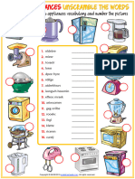 Kitchen Appliances Vocabulary Esl Unscramble The Words Worksheet For Kids