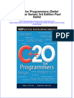 Ebook C20 For Programmers Deitel Developer Series 3Rd Edition Paul Deitel Online PDF All Chapter