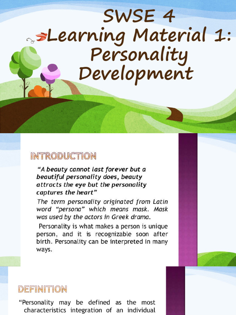 UNDERSTANDING PERSONALITY DEFINITION AND MEANING OF PERSONALITY visual data 2