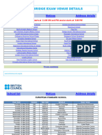 Cambridge Venue Schedule Final