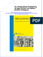 Download Broadsheets Single Sheet Publishing In The First Age Of Print 1St Edition Andrew Pettegree online ebook  texxtbook full chapter pdf 