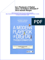 Ebook A Modern Playbook of Digital Transformation 1St Edition Amitabh P Mishra Ashish Ranjan Online PDF All Chapter