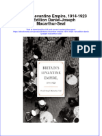 Download ebook Britains Levantine Empire 1914 1923 1St Edition Daniel Joseph Macarthur Seal online pdf all chapter docx epub 