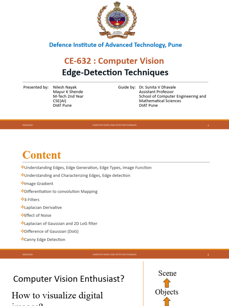 Edge Detection Techniques in Computer Vision | PDF | Applied ...