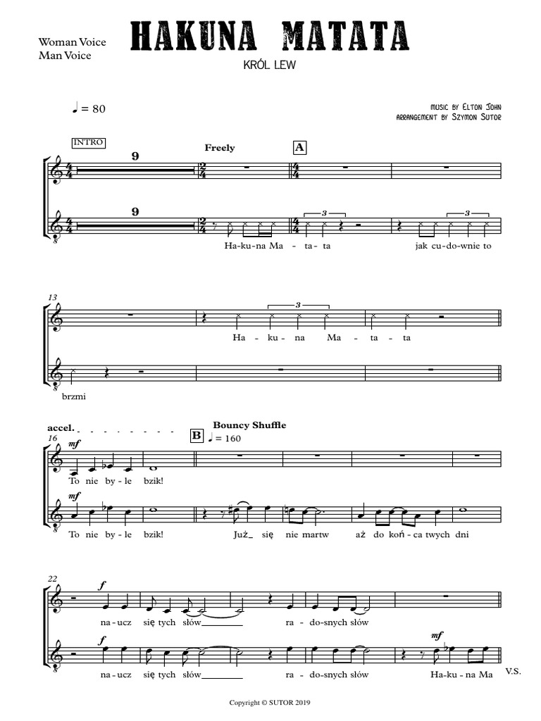 Hakuna Matata - Voices | PDF