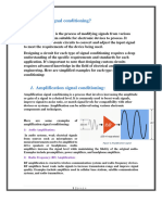 Research of Signal Conditioning.