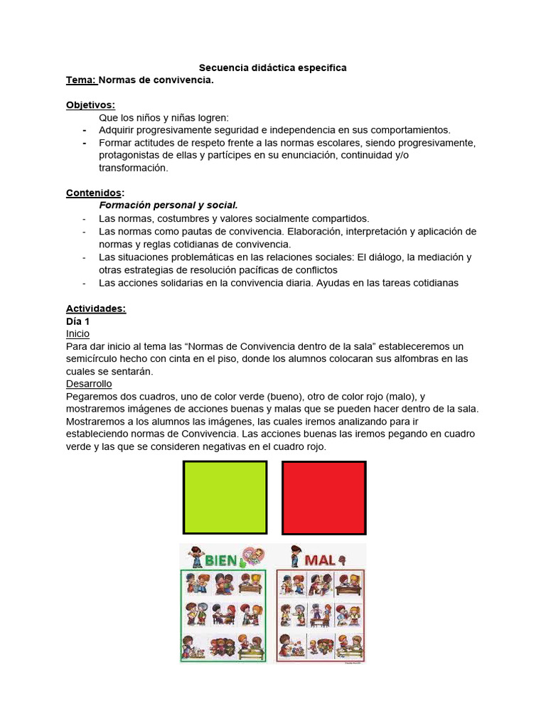 Normas de Convivencia para Niños | PDF | Hogar, jardinería y bricolaje ...