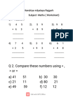 Class 2 Maths Worksheet (1) 0