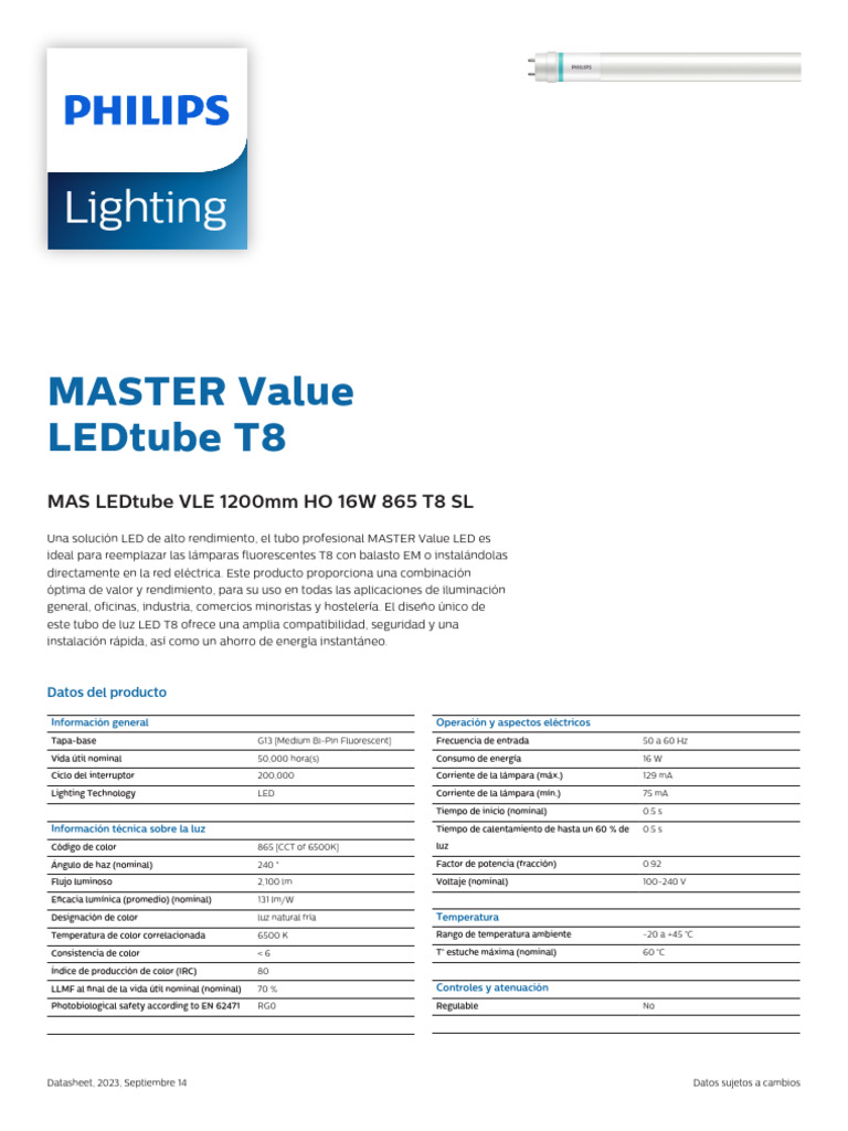 Luminaria Tipo 10 Tubo Led | PDF | Diodo emisor de luz | Lámpara ...