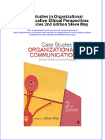 Download Case Studies In Organizational Communication Ethical Perspectives And Practices 2Nd Edition Steve May online ebook  texxtbook full chapter pdf 