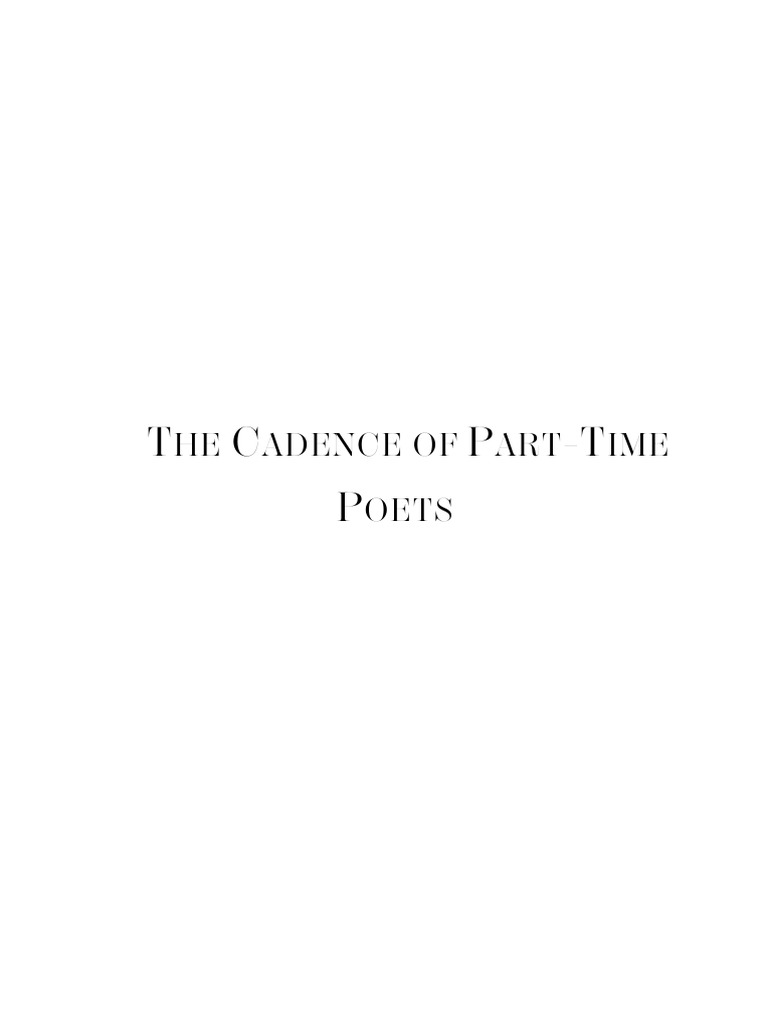 The Cadence of Part Time Poets Book 1 (A5) | PDF