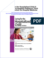 Caring For The Hospitalized Child A Handbook of Inpatient Pediatrics Third Edition Section On Hospital Medicine