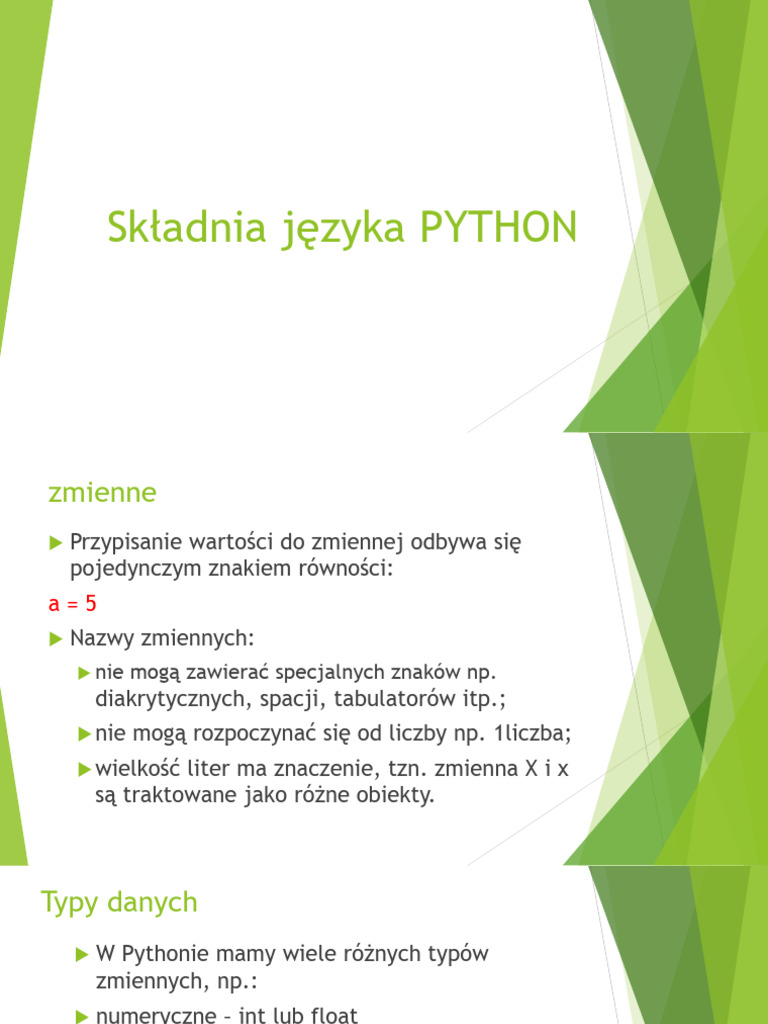 Składnia Python | PDF