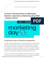 O Poder Transformador Do Marketing - Celebre e Aprenda No Marketing Day 2024 - Design Culture