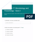  Microbiology and Parasitology - Quiz 2