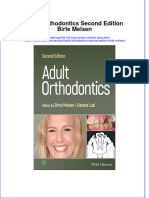 Ebook Adult Orthodontics Second Edition Birte Melsen Online PDF All Chapter