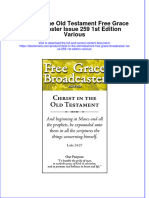 Ebook Christ in The Old Testament Free Grace Broadcaster Issue 259 1St Edition Various Online PDF All Chapter