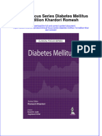 Clinical Focus Series Diabetes Mellitus 1St Edition Khardori Romesh Online Ebook Texxtbook Full Chapter PDF