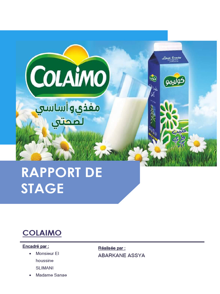 Rapport de Stage à COLAIMO Oujda | PDF | Comptabilité | Inventaire