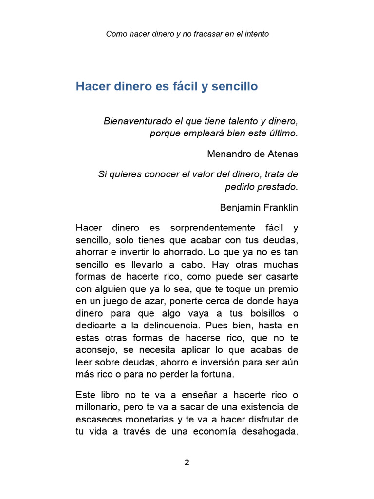 Como Hacer Dinero y No Fracasar en El Intento-3 | PDF | Derecho ...