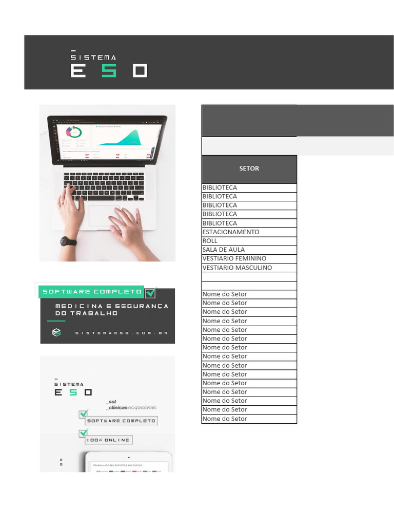 Modelo de Mapa de Risco Planilha Sistemaeso | PDF