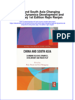 China and South Asia Changing Regional Dynamics Development and Power Play 1St Edition Rajiv Ranjan Online Ebook Texxtbook Full Chapter PDF