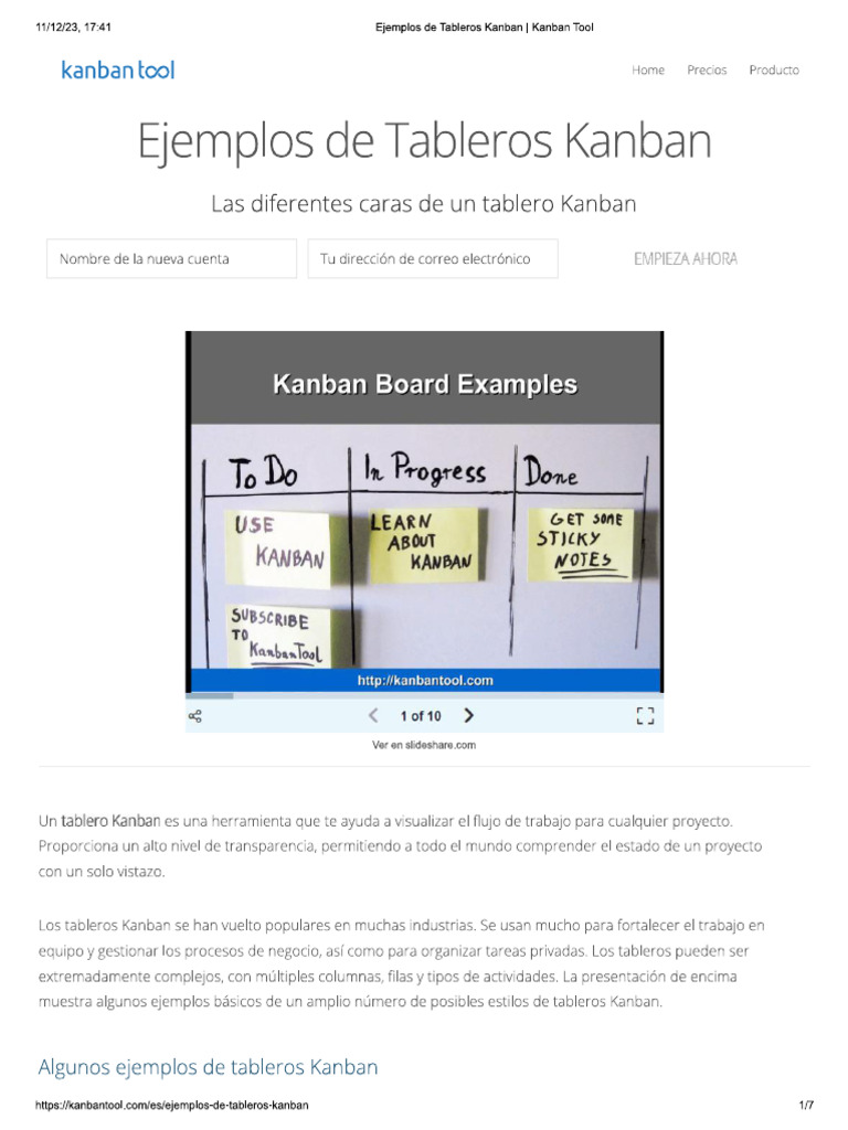 Ejemplos de Tableros Kanban - Kanban Tool | PDF