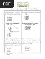 NGAT Exam Questions - March 2025 | PDF | Elementary Mathematics