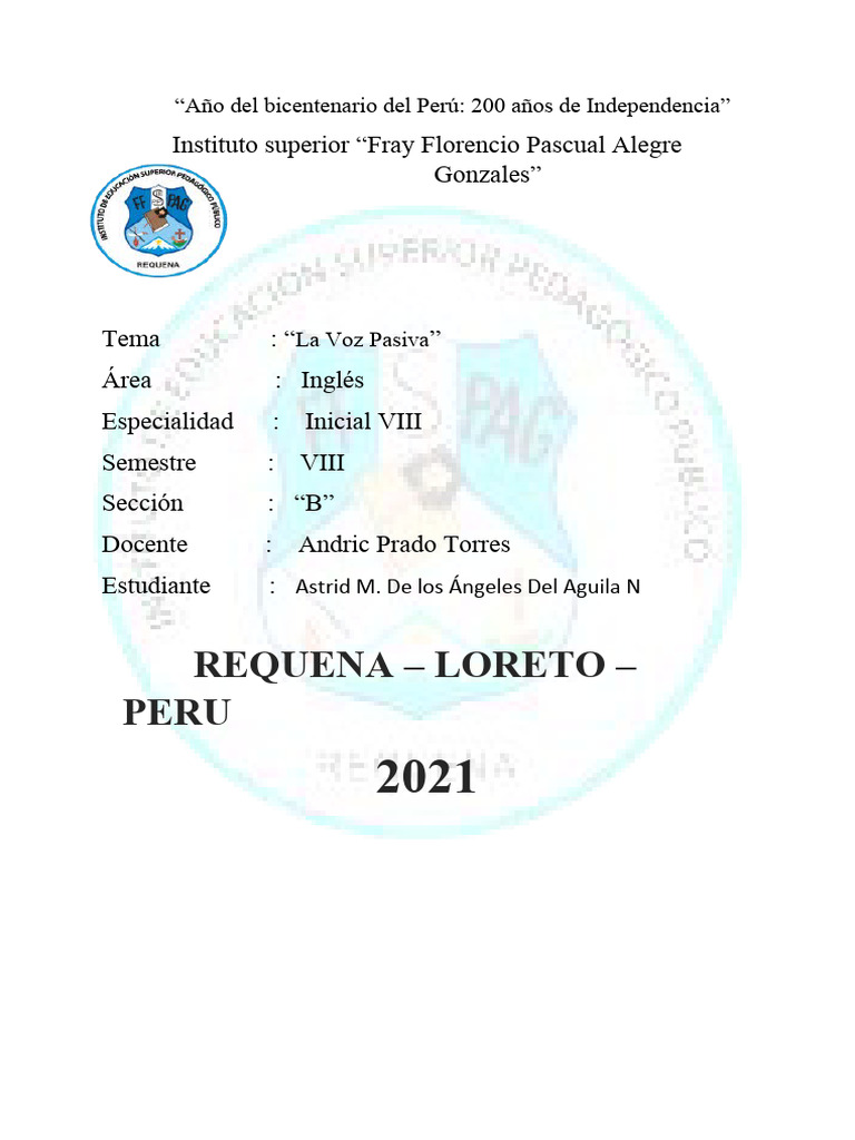 Estructura y Uso de la Voz Pasiva | PDF | Verbo | Relaciones sintácticas