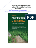 Ebook Computational Geomechanics Theory and Applications Second Edition B A Schrefler Online PDF All Chapter