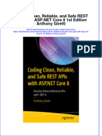 Download Coding Clean Reliable And Safe Rest Apis With Asp Net Core 8 1St Edition Anthony Giretti online ebook  texxtbook full chapter pdf 