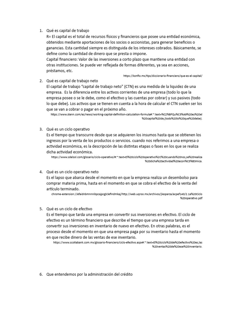 Qué Es Capital de Trabajo | PDF | Capital de trabajo | Business