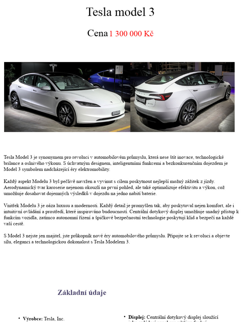 Tesla Model 3 | PDF