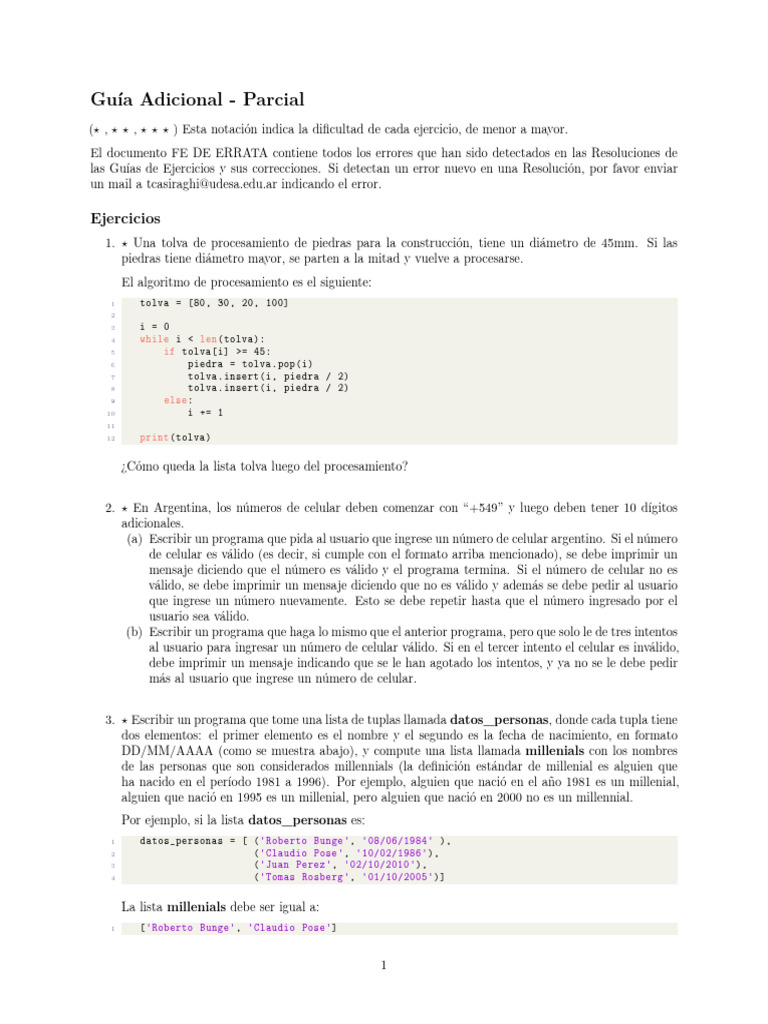 Ejercicios de Programación en Python | PDF | Nación | Constitución