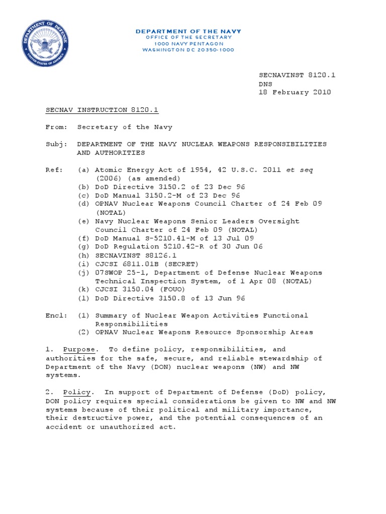 Secnav 8120 1 download free pdf united states secretary of the navy